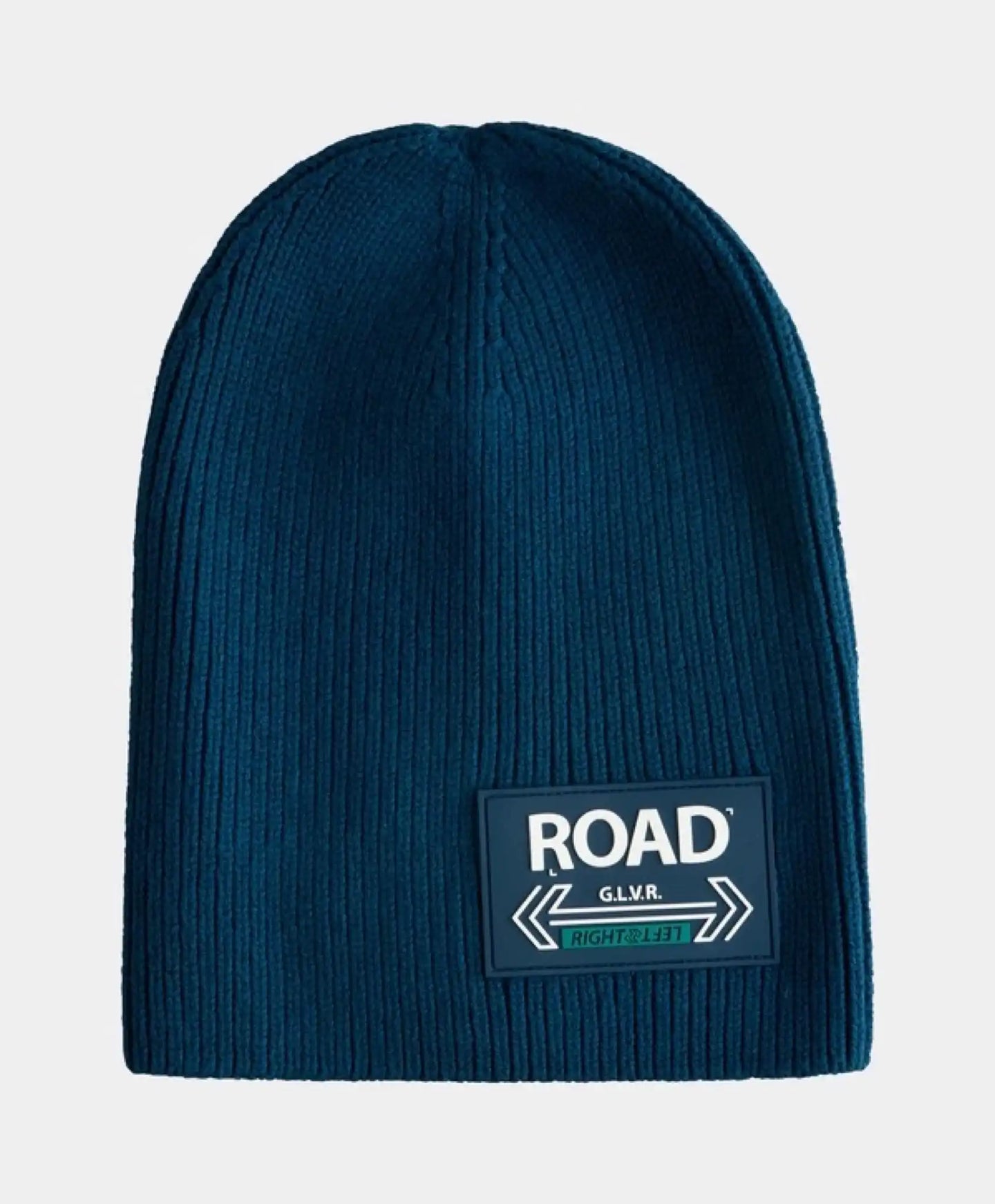 Синя плетена шапка с принт Gulliver