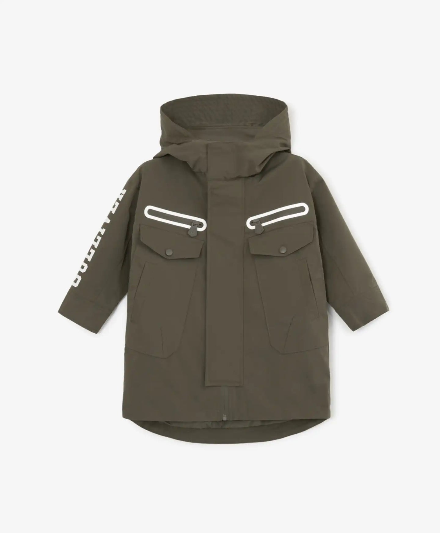 Дъждобран с качулка и обемни джобове цвят каки Gulliver