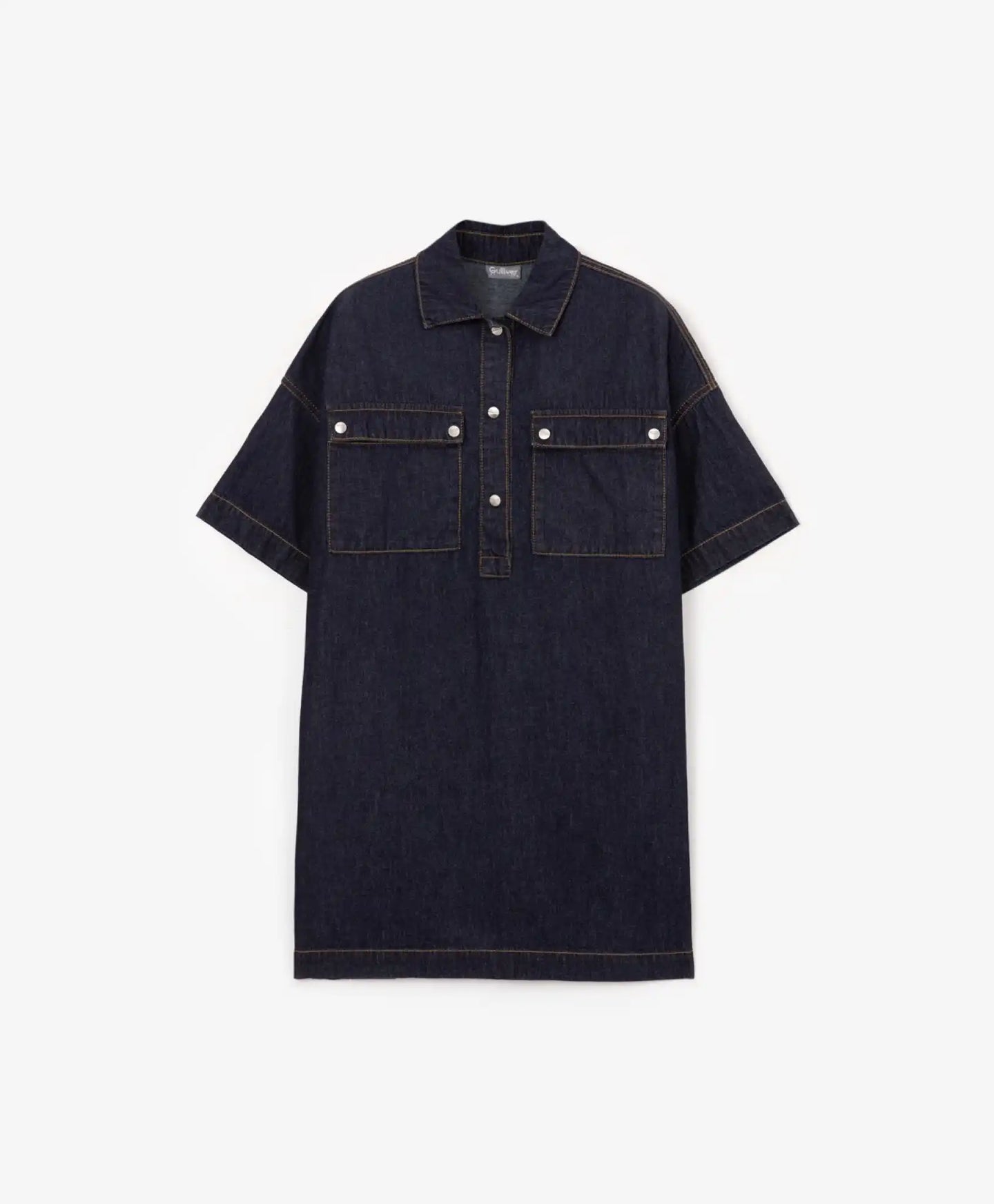 Тънка синя дънкова рокля с риза, Gulliver