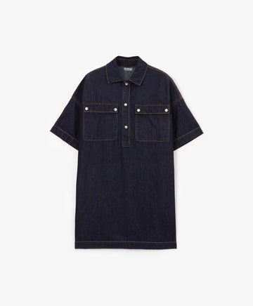 Тънка синя дънкова рокля с риза, Gulliver