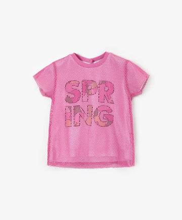 Тениска с къс ръкав комбинирана - розова, Gulliver