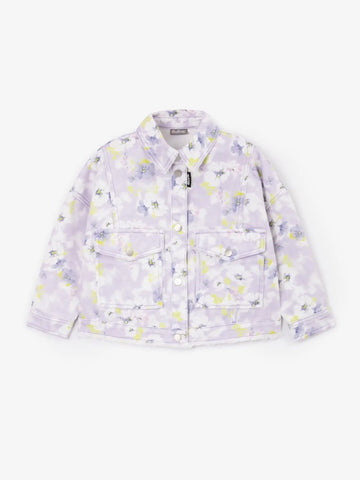 Дънково яке с нежен цветен десен на Gulliver