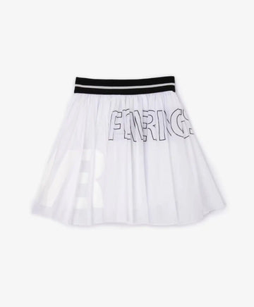 Бяла пола от тънък прозрачен плат с памучна подплата за момиче Gulliver