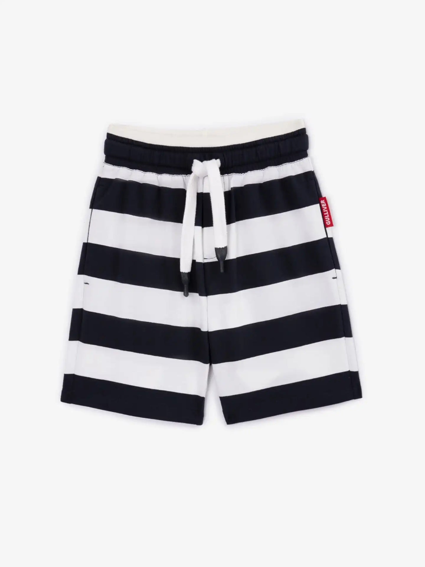 Раирани трикотажни къси панталони с джоб от мрежа на Gulliver