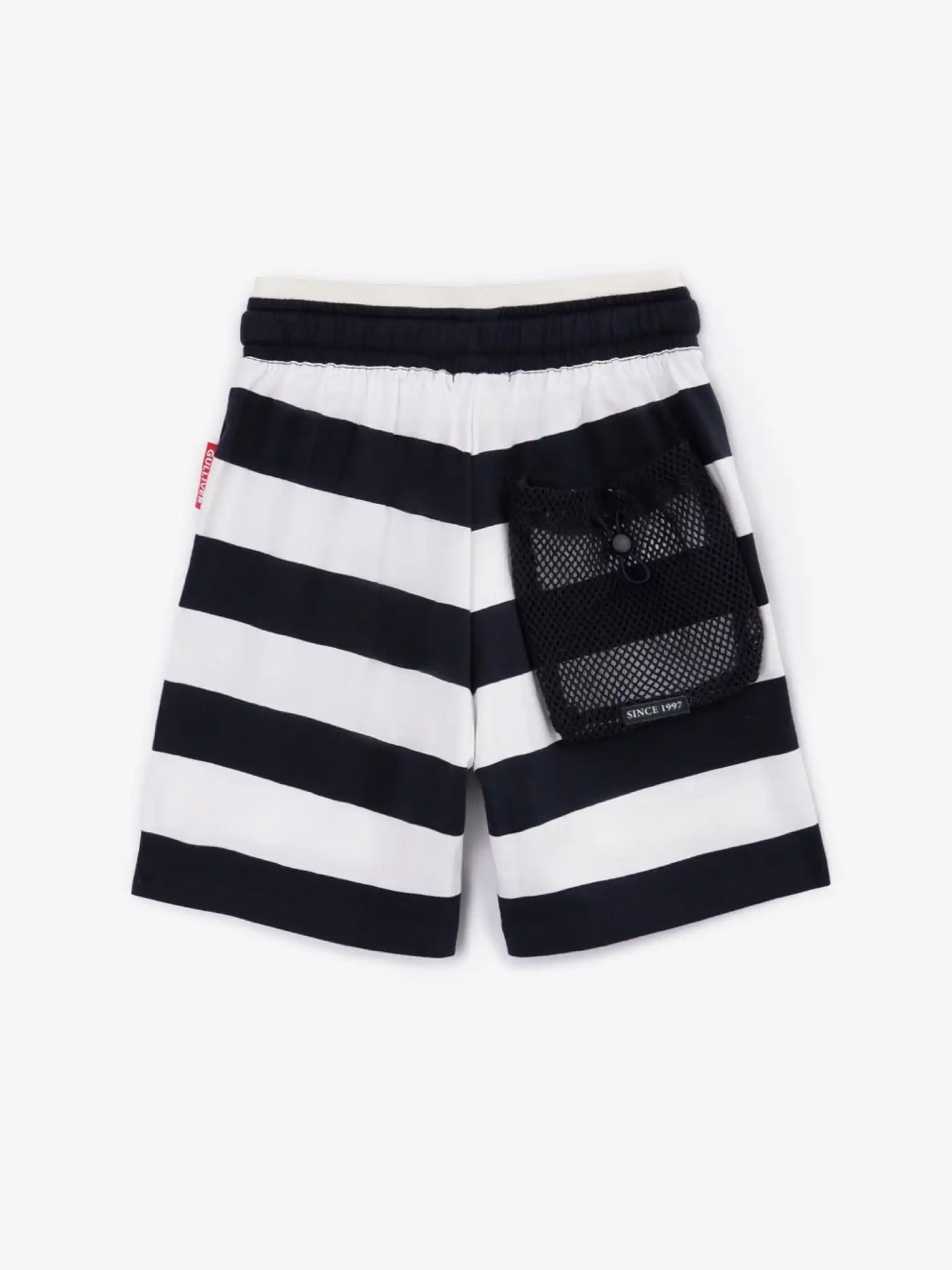 Раирани трикотажни къси панталони с джоб от мрежа на Gulliver