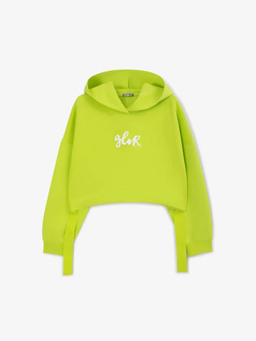 Скъсен суитшърт овърсайз със салатов цвят за момиче от Gulliver