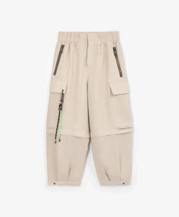 Бежови ленени панталони-трансформери за момче Gulliver