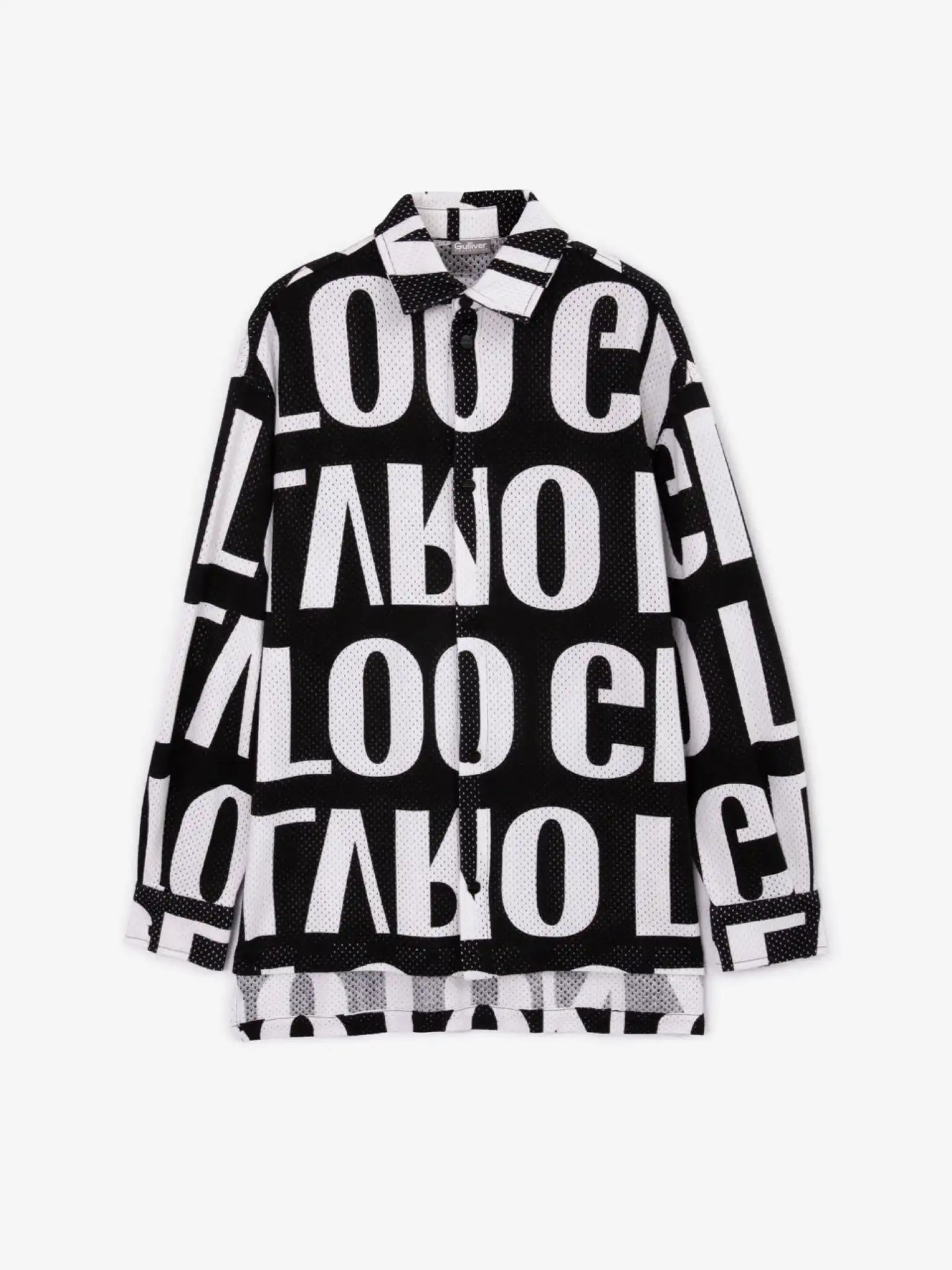 Удължена риза от памучен сетчат трикотаж от Gulliver