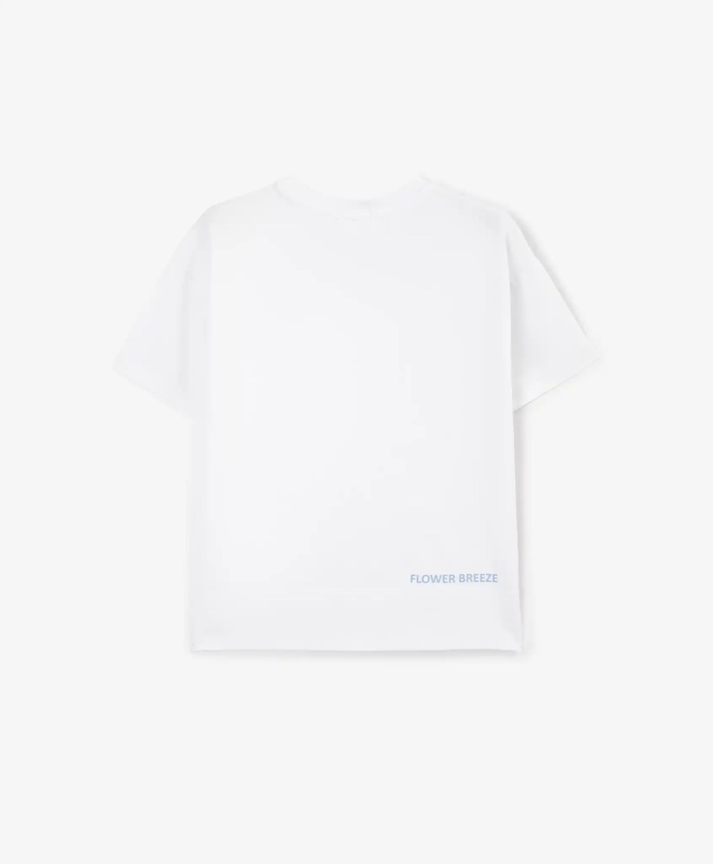 Тениска за момиче с флорален принт и декорация от пайети бяла Gulliver