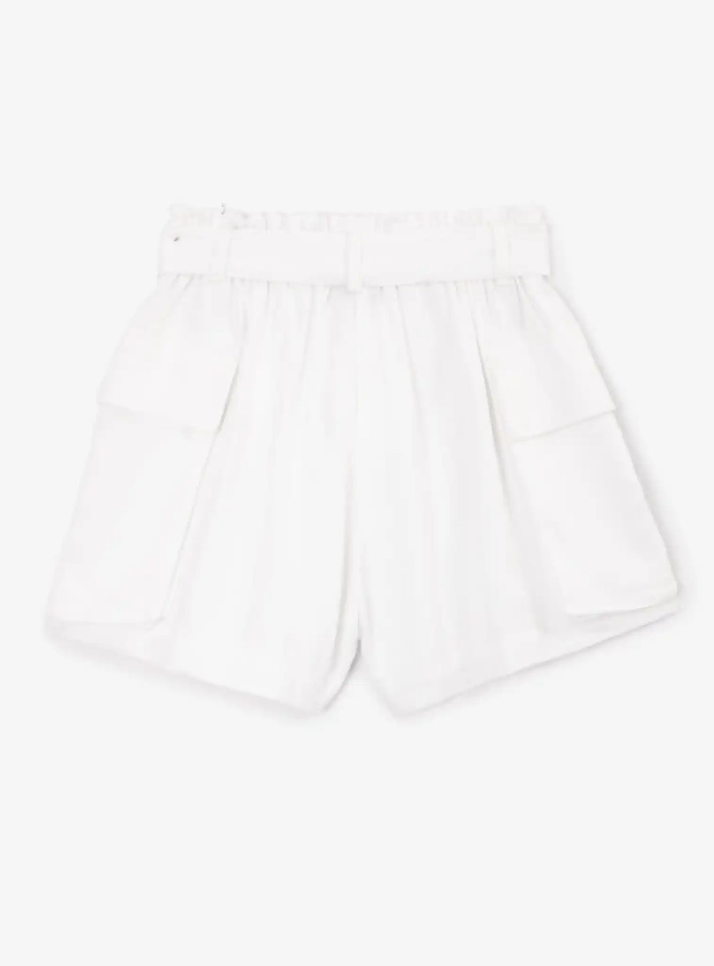 Шорти за момиче от текстил с карго джобове бели Gulliver
