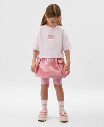 Детска пола с карго джобове розова Gulliver