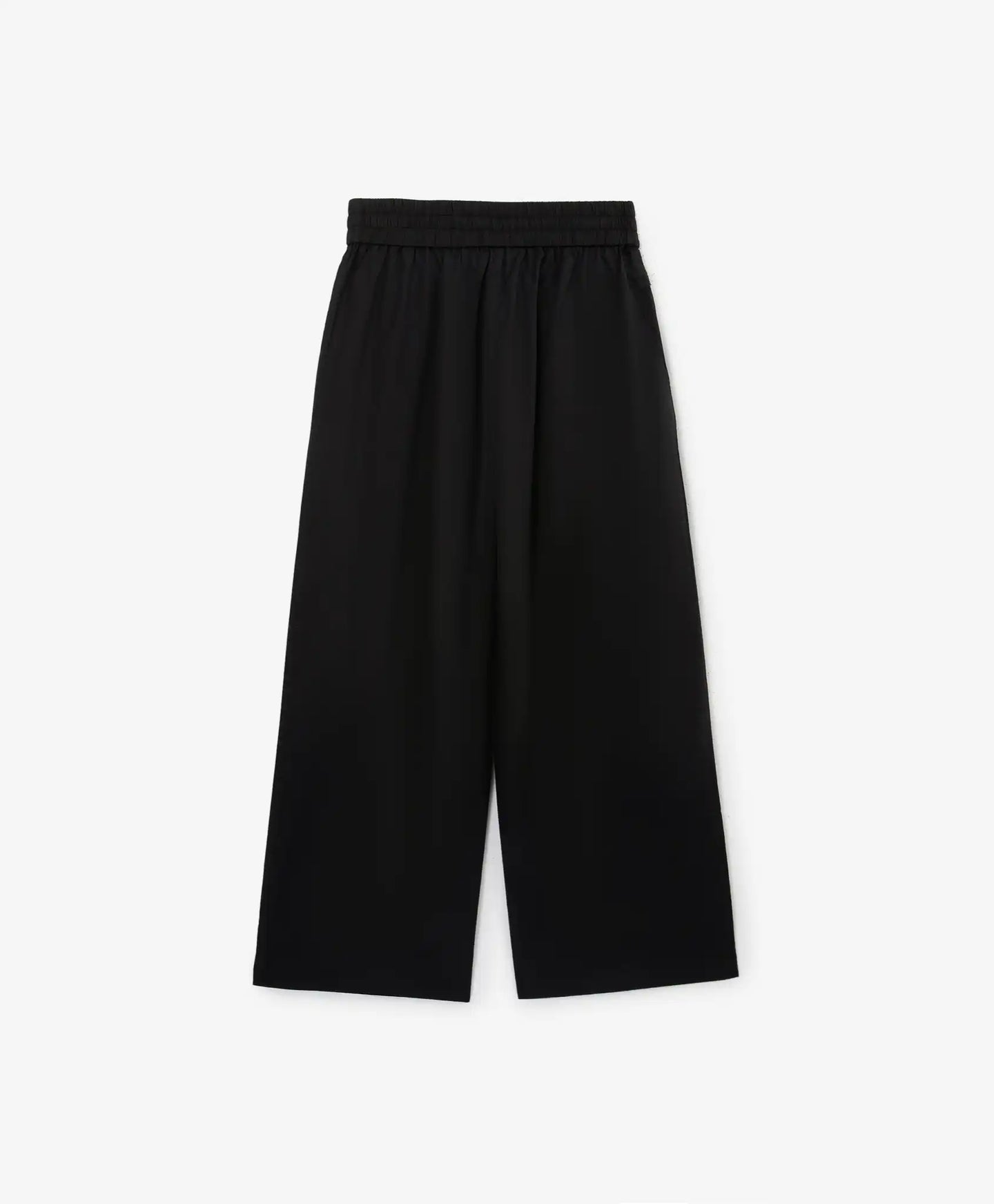 Панталони тип палацо за момиче от сатен с подвижни детайли черни Gulliver