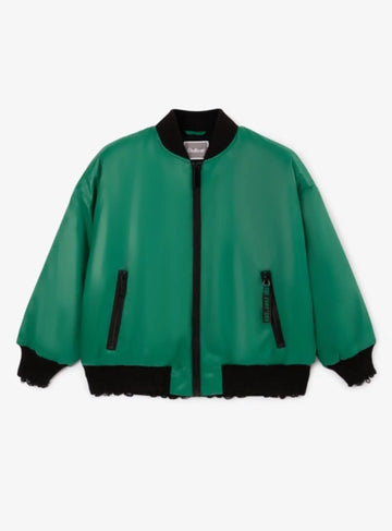 Утеплено яке-бомбер за момче от шушляк зелен Gulliver