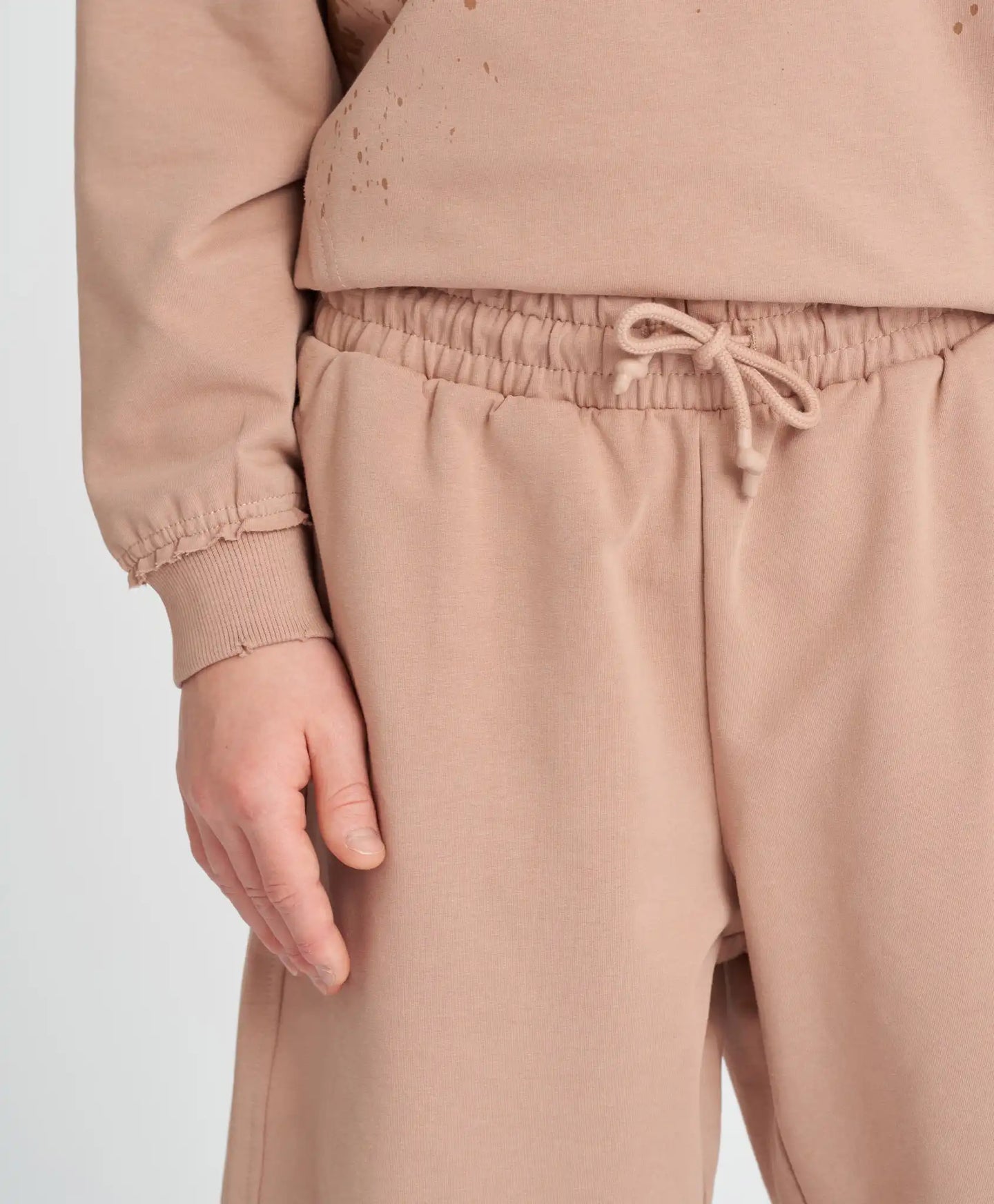 Удължени детски шорти с ластичен колан бежови Button Blue