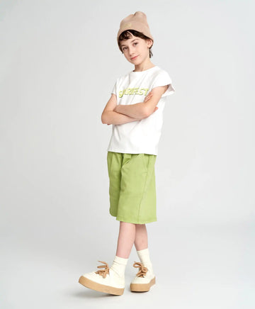 Шорти за момче зелени под коляното с ластичен колан Button Blue