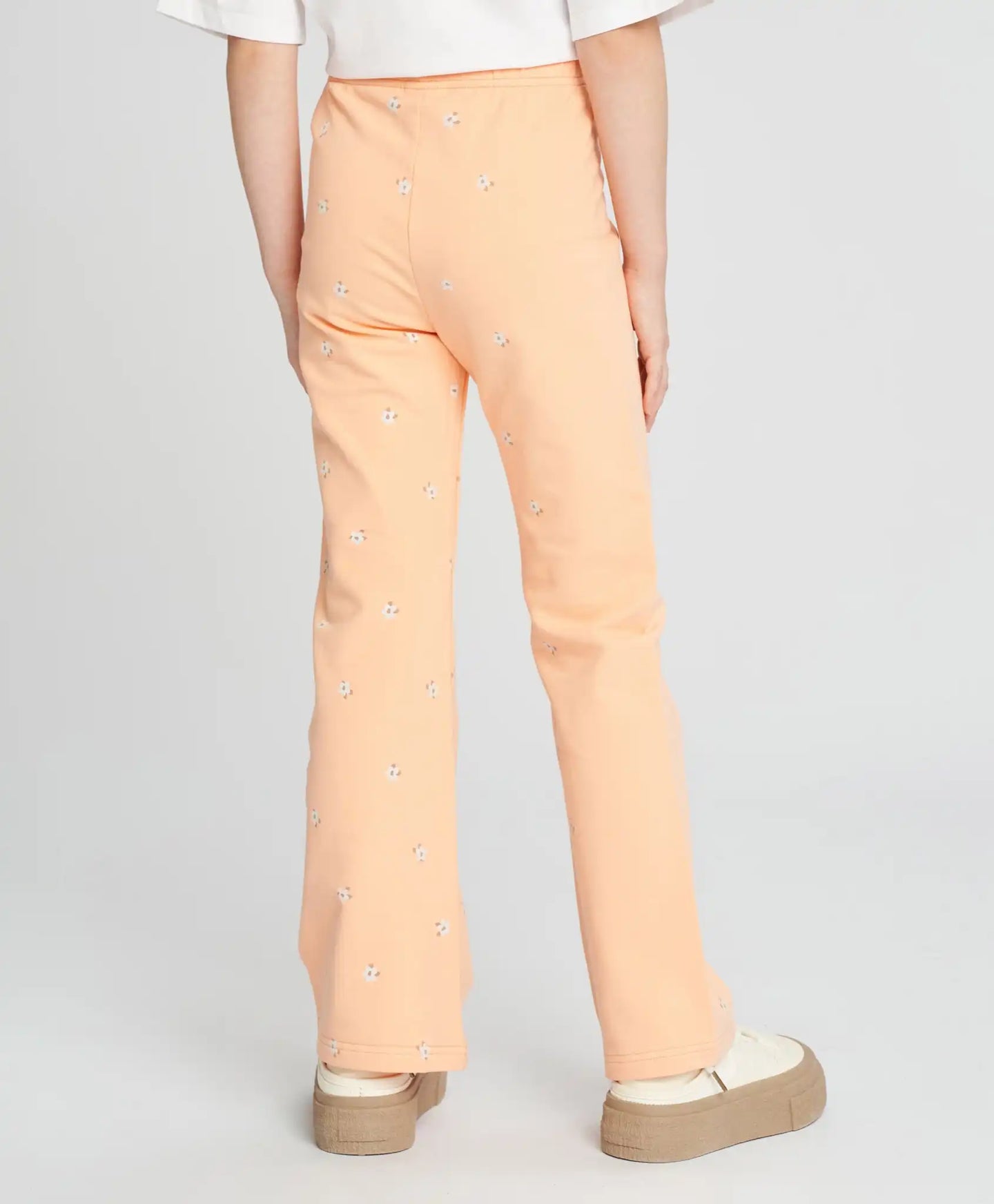 Клин за момиче оранжев с ластичен колан и принт Button Blue