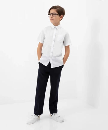 Класическа риза с къс ръкав бяла от Gulliver