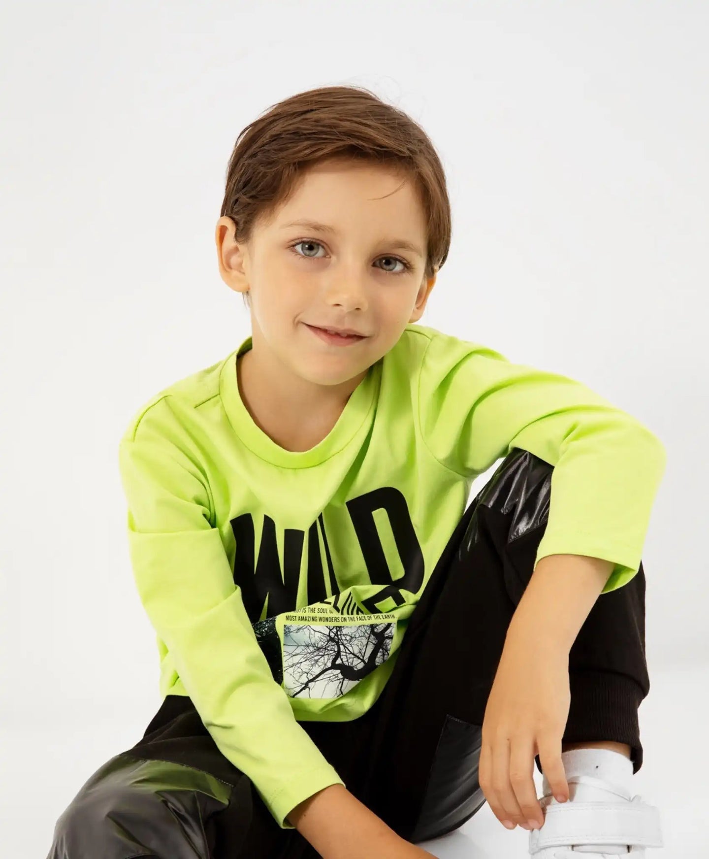 Блуза с дълъг ръкав зелен цвят Gulliver