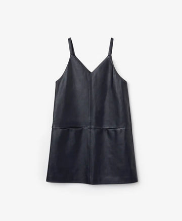 Сарафан син със синтетична кожа Gulliver