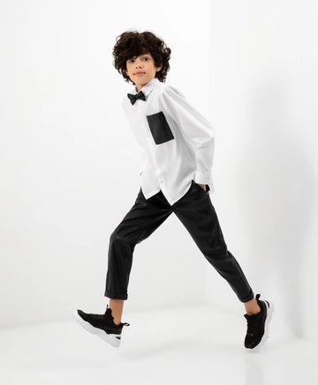 Панталон от еко кожа черен Gulliver