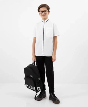 Риза с къс ръкав бяла Gulliver