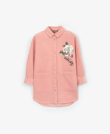 Розова рокля с надстроени джобове от Gulliver