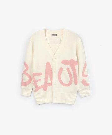 Удължен кардиган в цвят на прясно мляко Gulliver