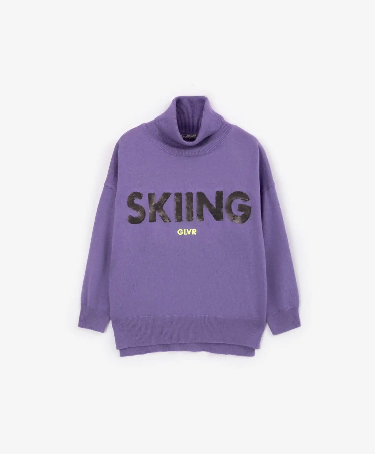 Плетен виолетов пуловер Gulliver