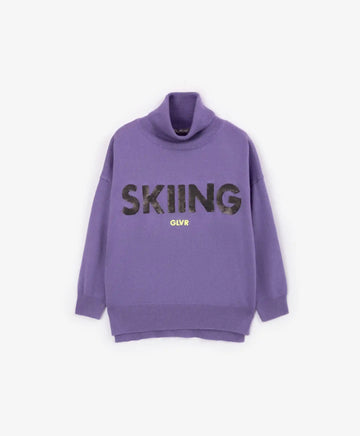 Плетен виолетов пуловер Gulliver