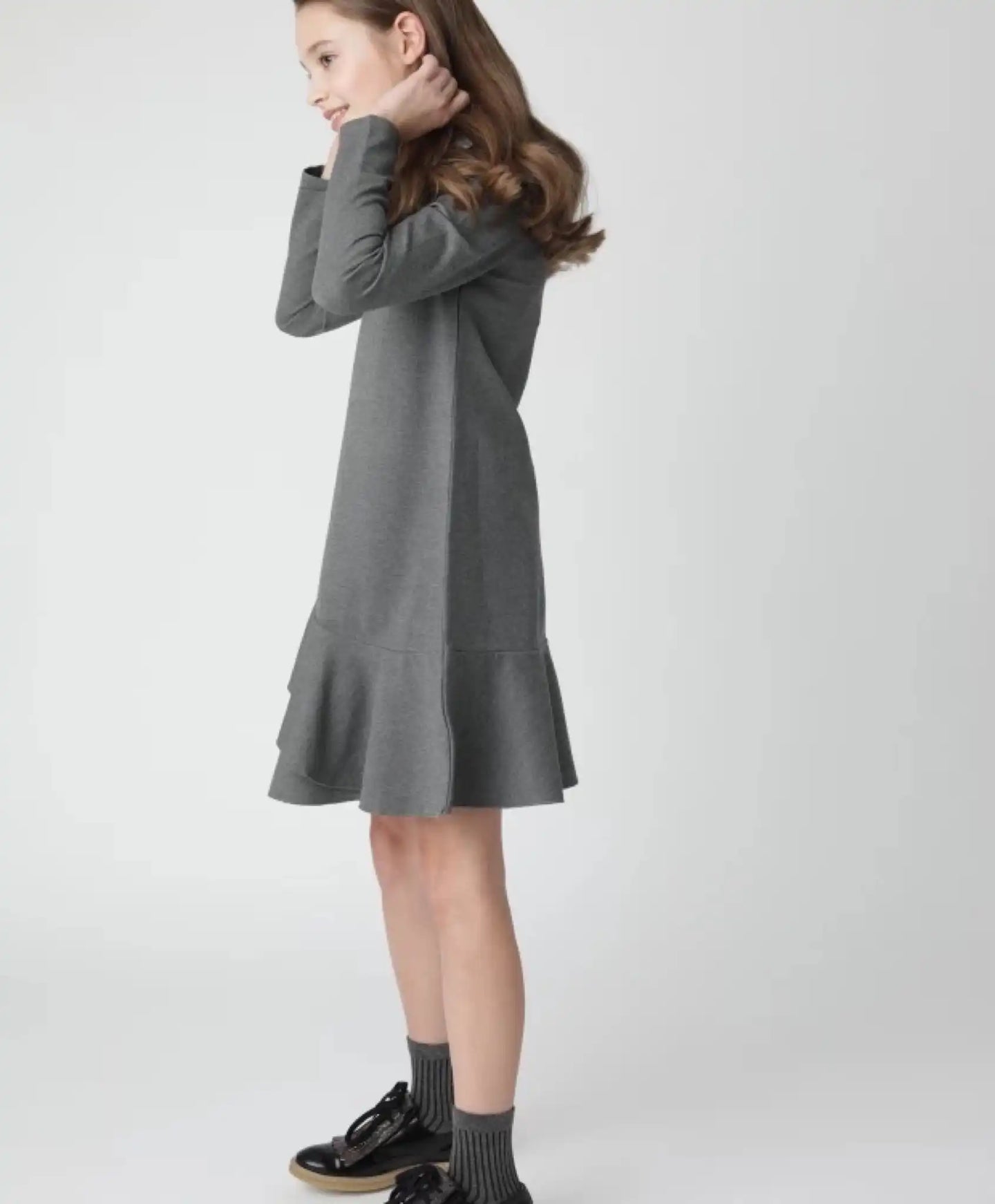 Сива рокля от джърси Gulliver