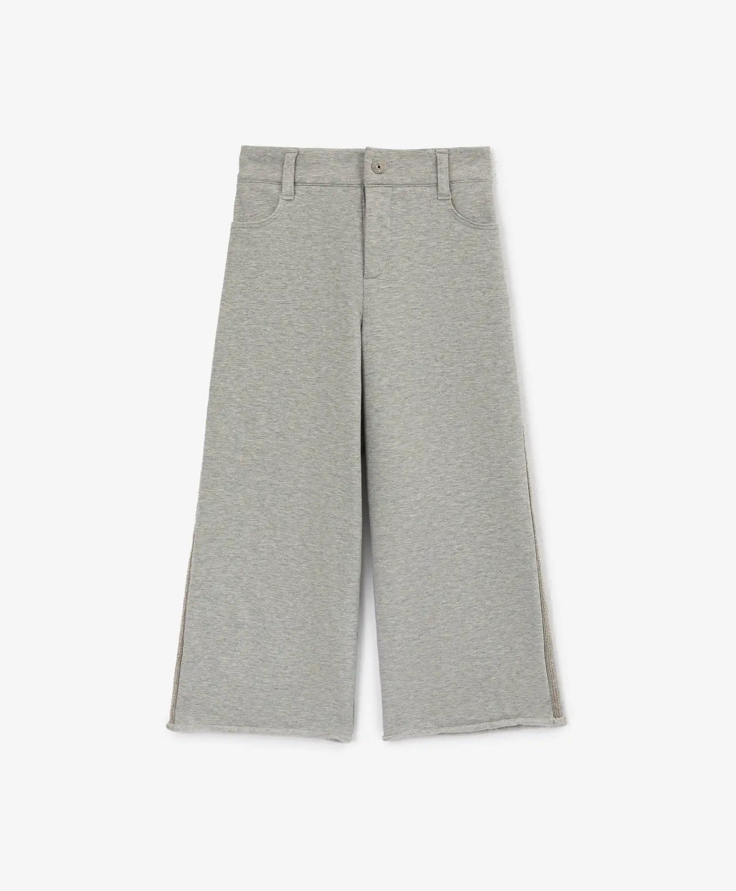 Разкроени панталони от футер сиви за момиче Gulliver