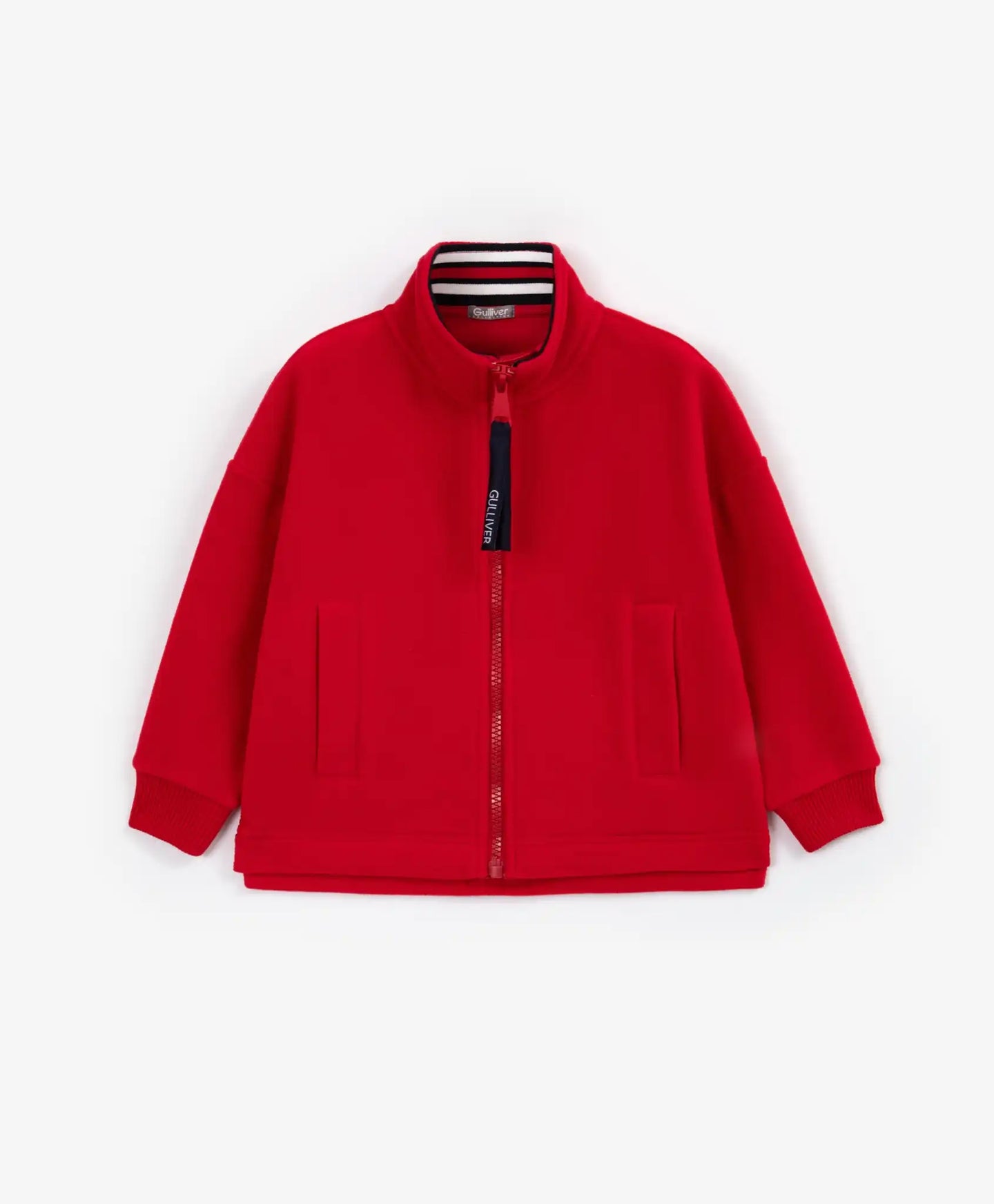 Червено поларено худи за момиче Gulliver