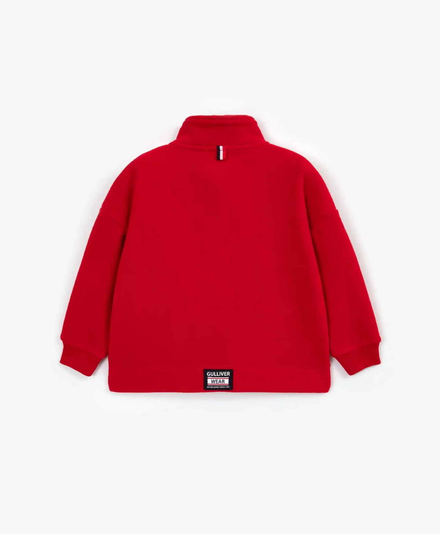 Червено поларено худи за момиче Gulliver