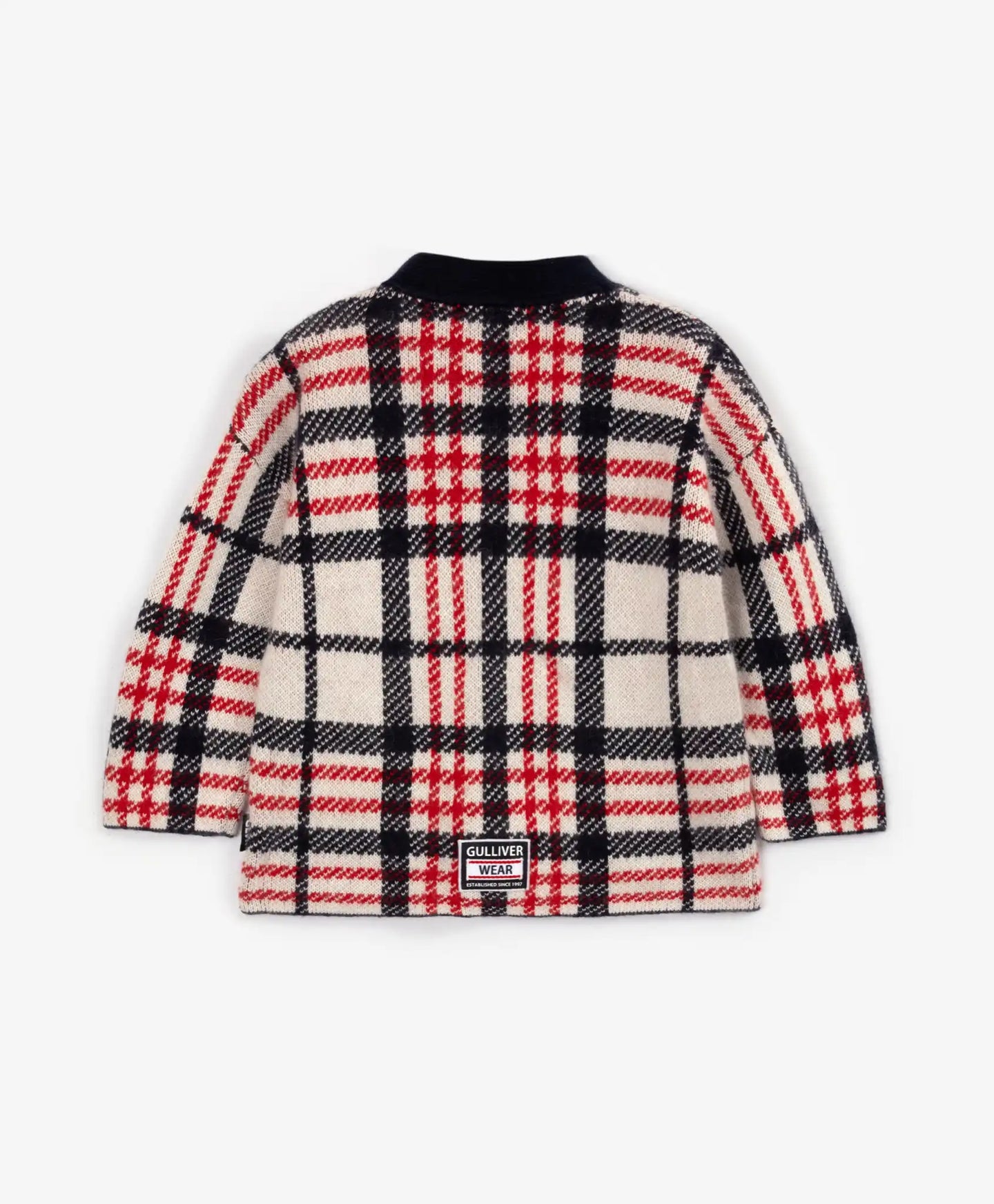 Плетен кардиган на каре мултиколор за момиче Gulliver