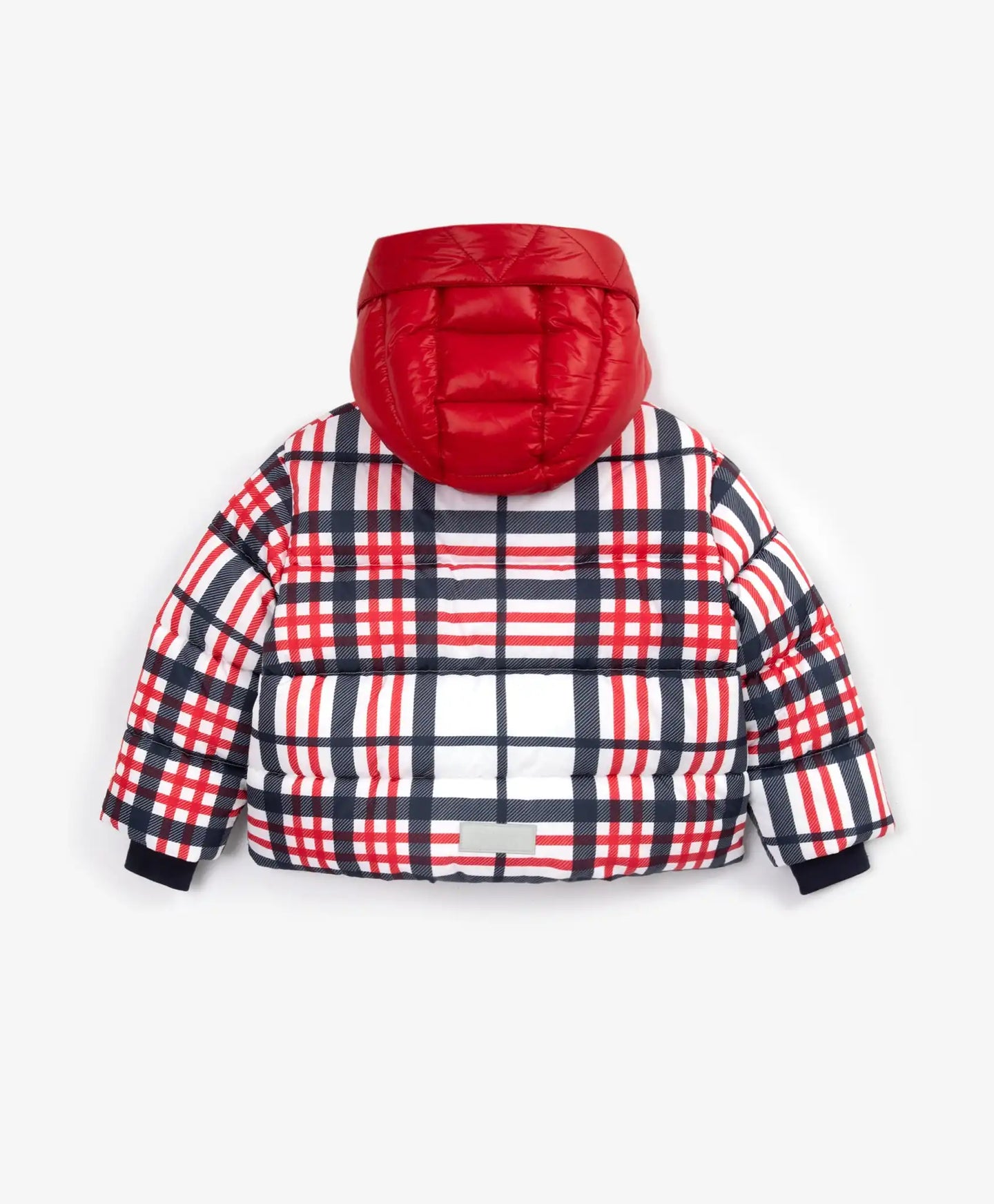 Полусезонно яке с капитонирана подплата и подвижна яка с качулка на каре за момиче Gulliver