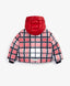 Полусезонно яке с капитонирана подплата и подвижна яка с качулка на каре за момиче Gulliver