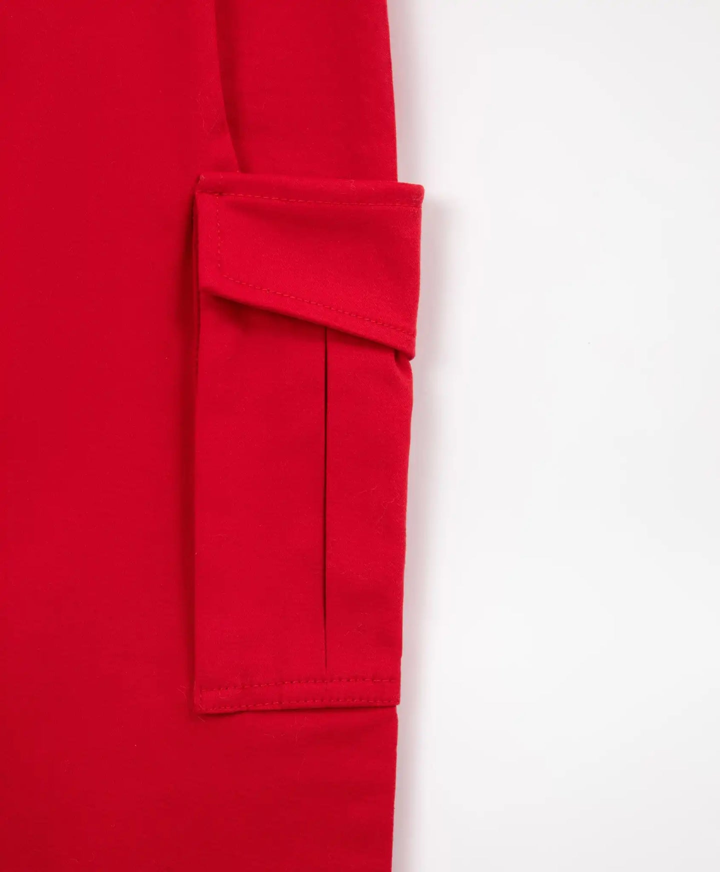 Червени прави панталони с карго джобове за момиче Gulliver