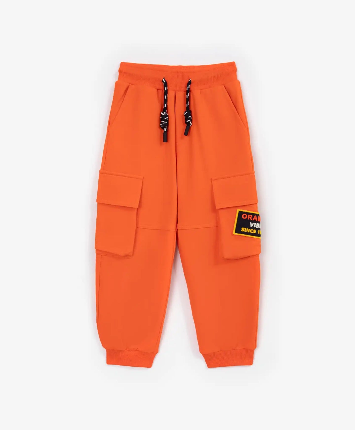 Джогъри от футер с карго джобове оранжеви за момче Gulliver