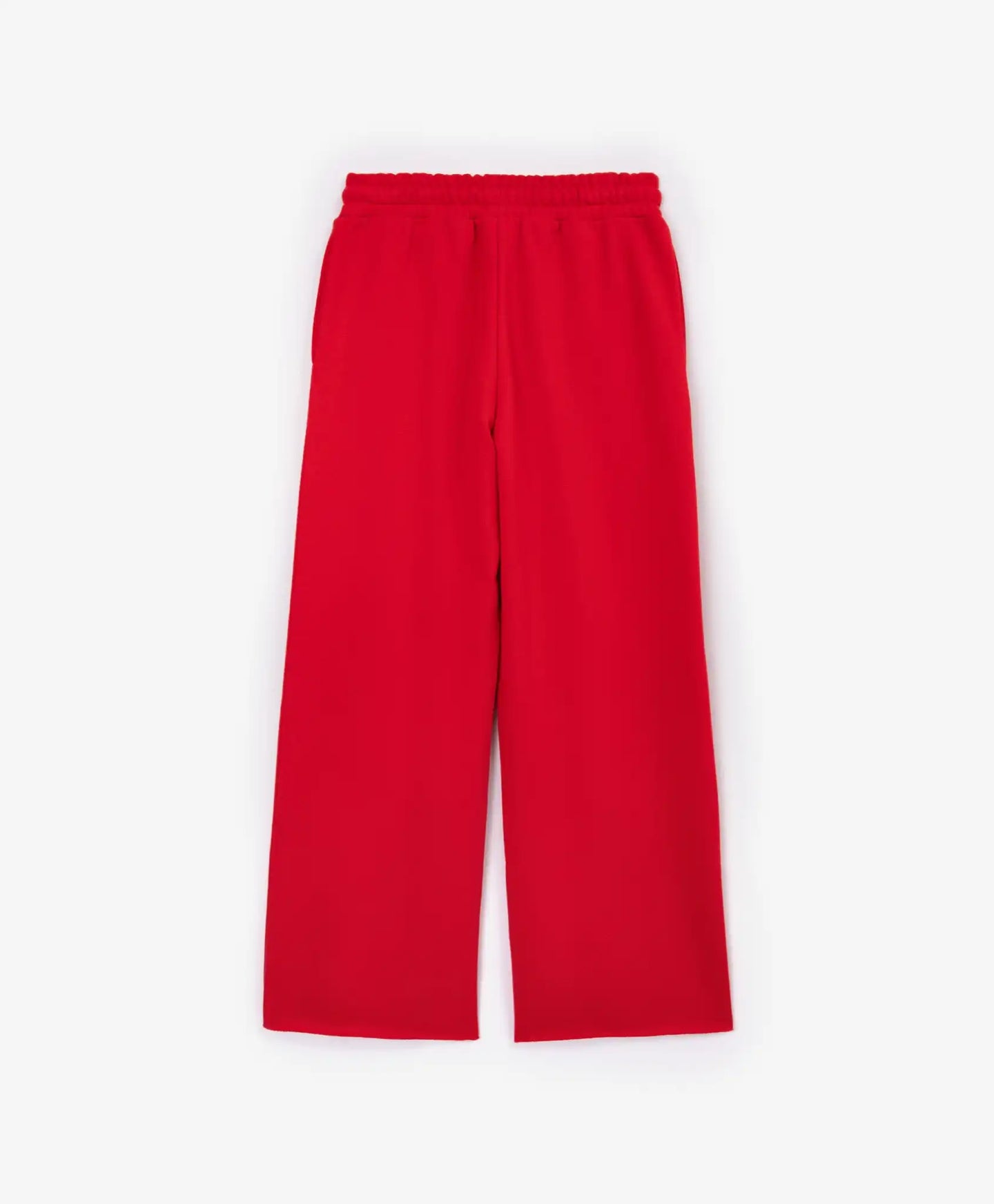 Широки панталони от футер с цепки червени за момиче Gulliver