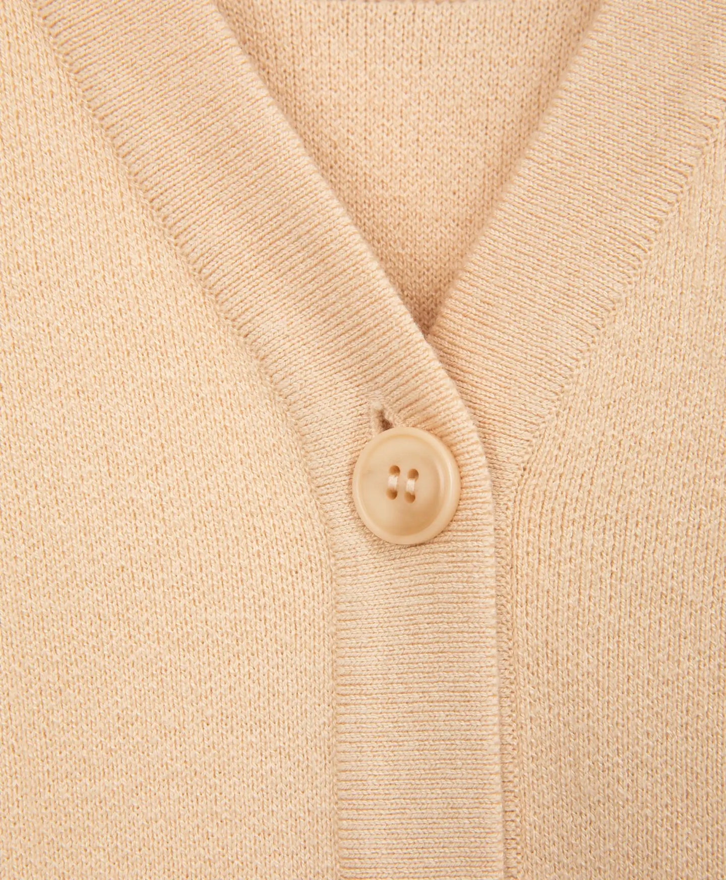 Плетен кардиган оверсайз топъл бежов за момиче Gulliver