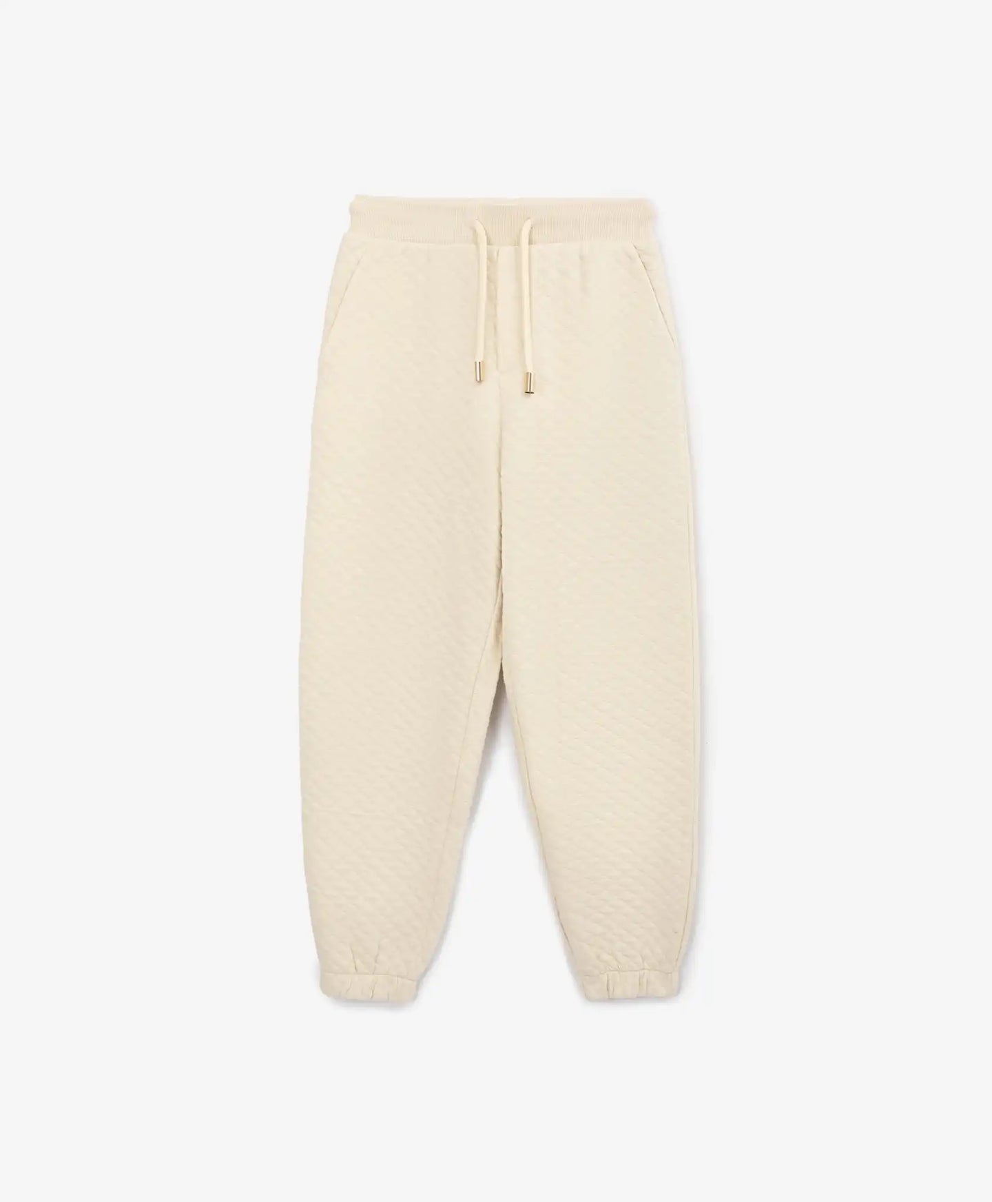 Трикотажни джогъри кремави за момиче Gulliver