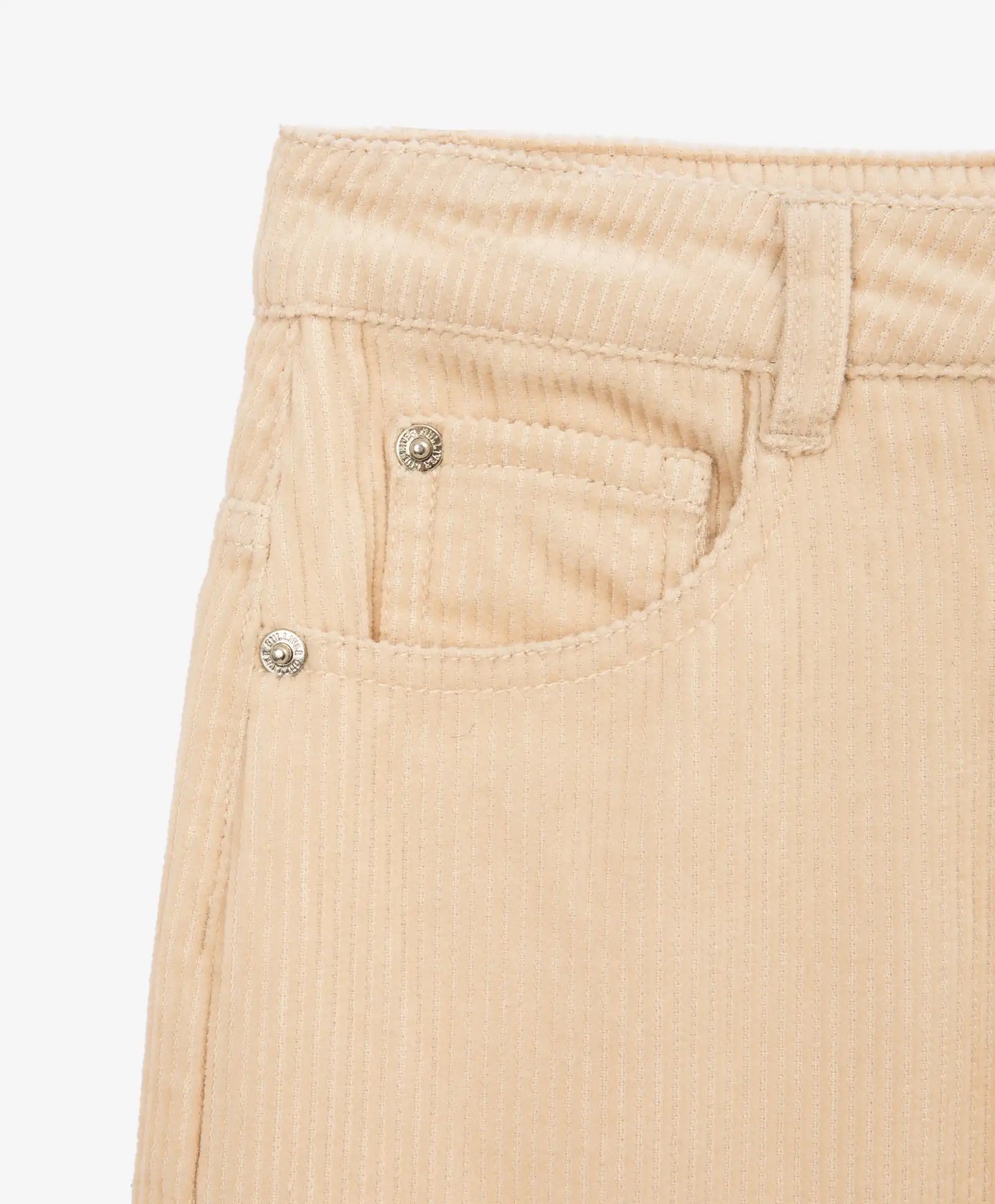 Кадифени панталони с карго джобове бежови за момиче Gulliver