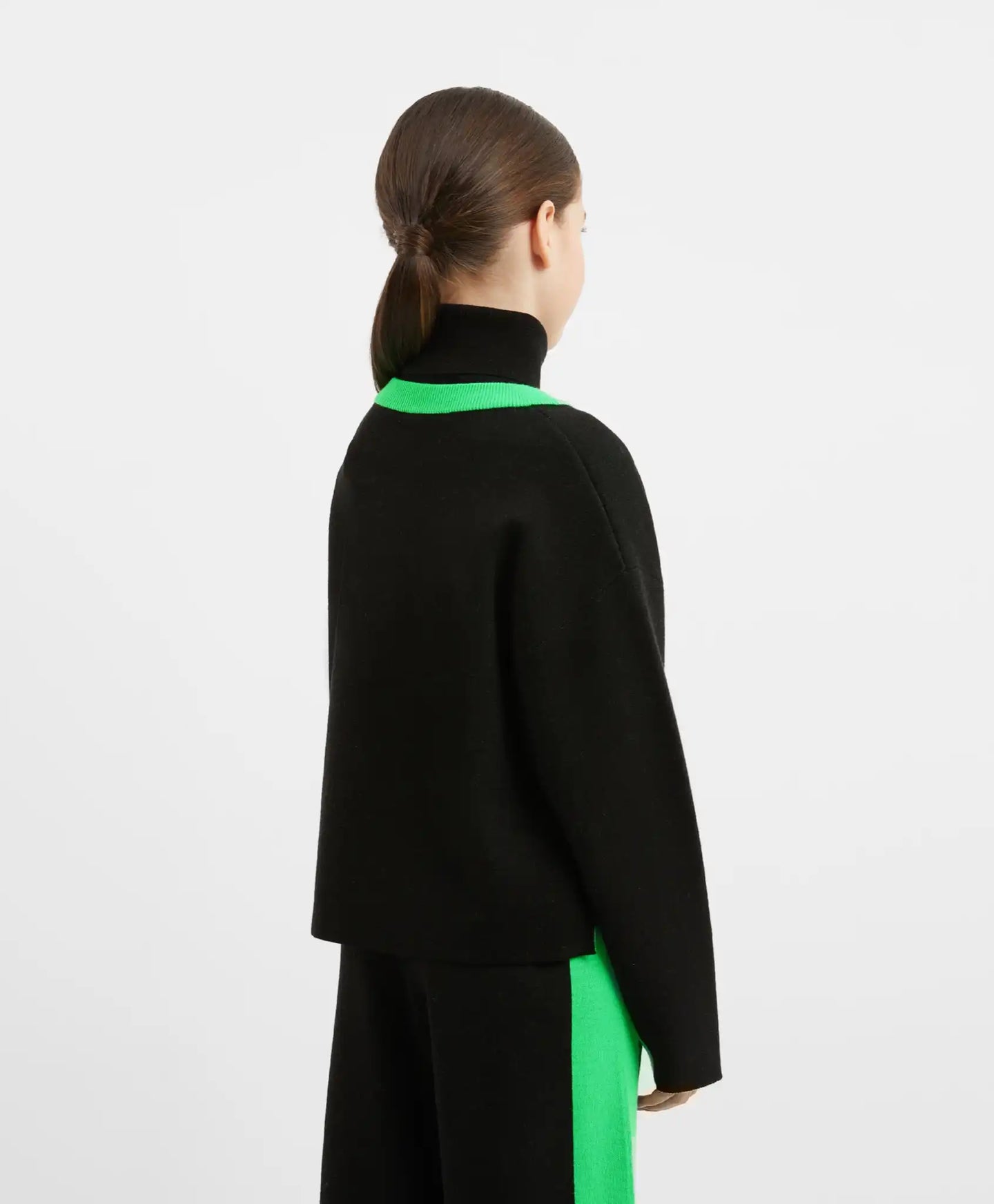 Трикотажна поло блуза черна за момиче Gulliver