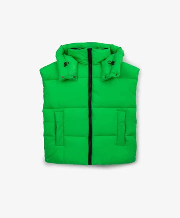 Елече, капитонирано, със синтетичен пух, зелено, за момиче Gulliver