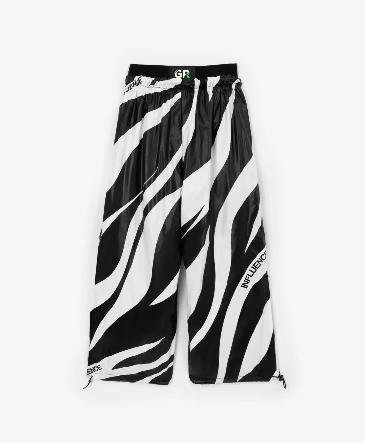 Поларени панталони с принт черно-бели за момиче Gulliver