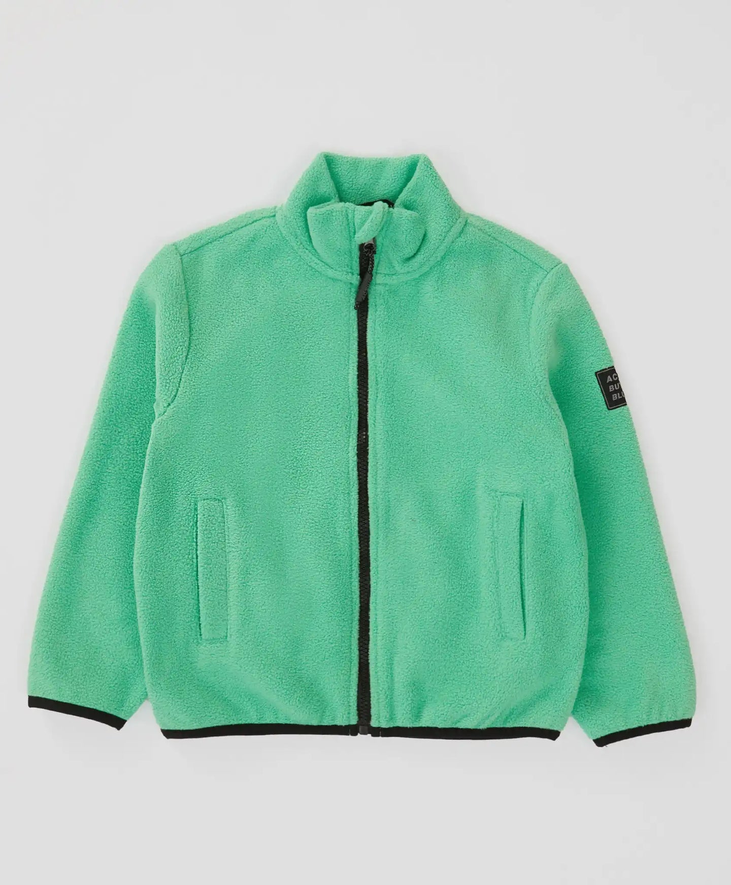 Ветровка мека поларена с цип зелена детска Button Blue