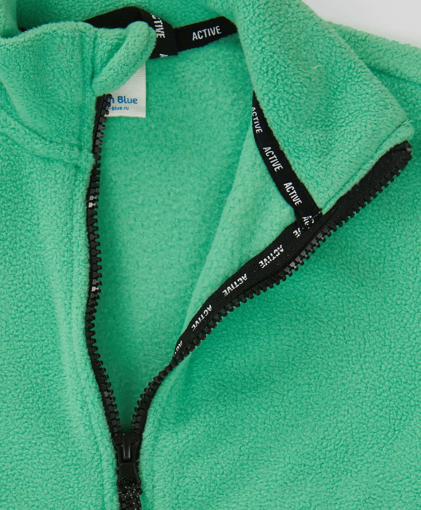 Ветровка мека поларена с цип зелена детска Button Blue