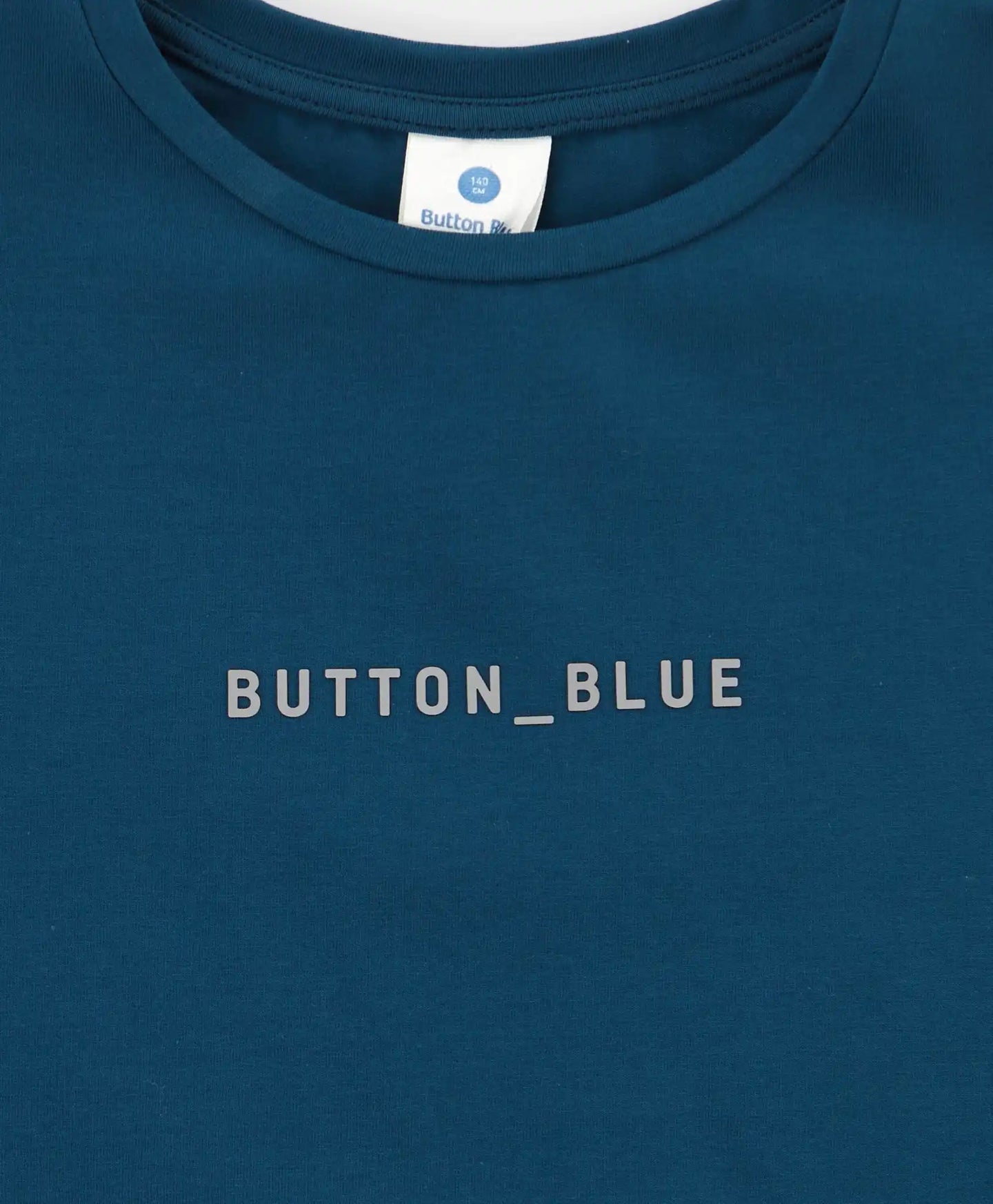 Тениска с къс ръкав и принт синя детска Button Blue