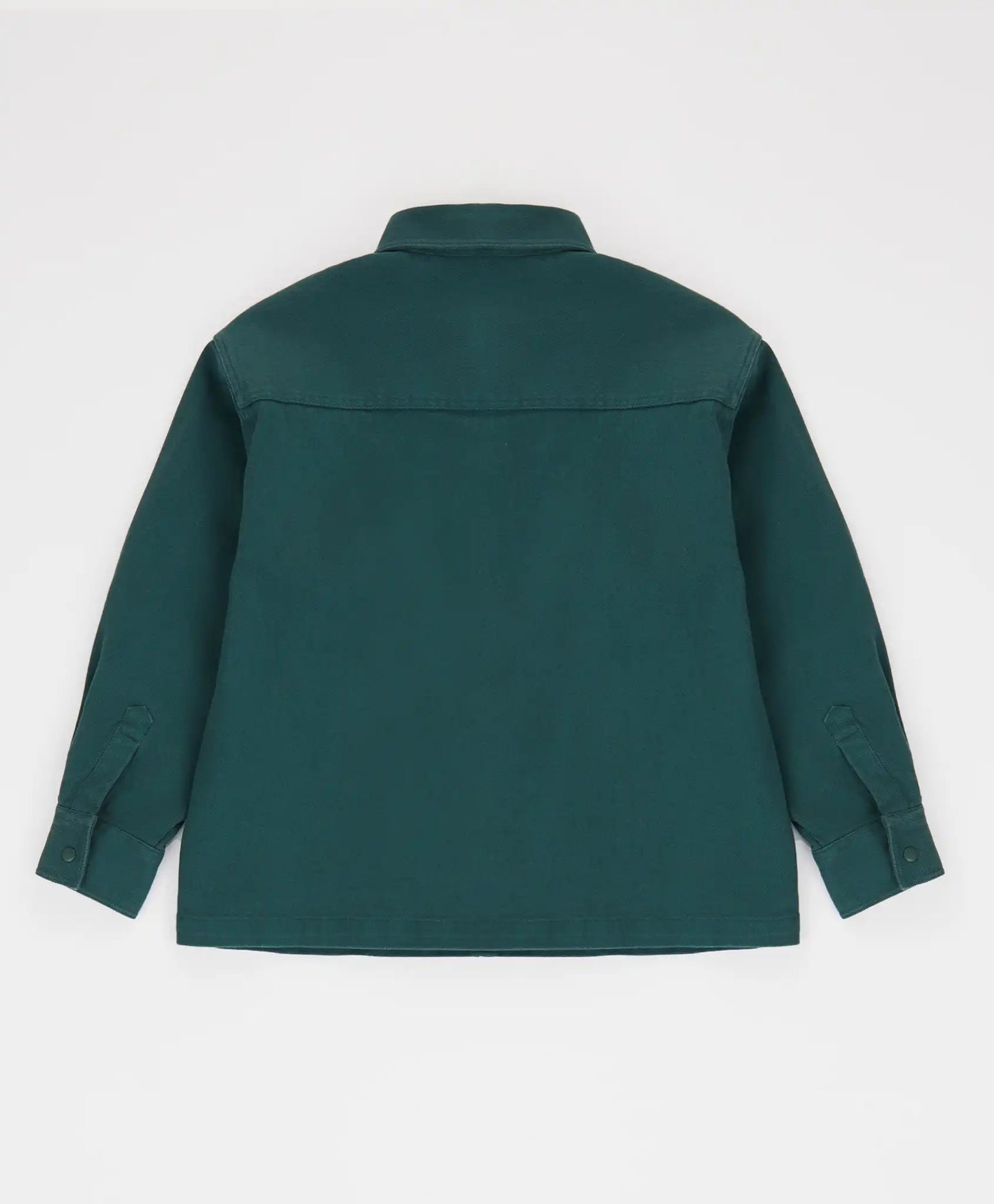 Риза с копчета топла с дълъг ръкав и джобове зелена детска Button Blue