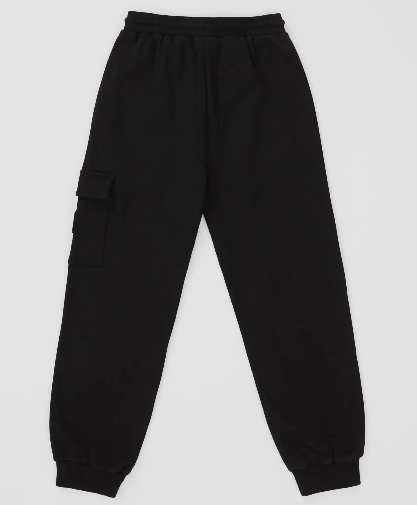 Панталони джогъри с три джоба и ластичен колан черни за момче Button Blue